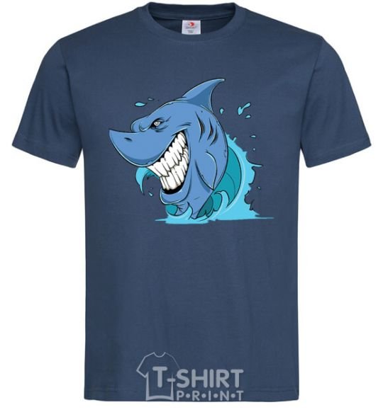 Men's T-Shirt Shark Smile navy-blue фото