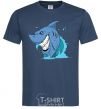 Men's T-Shirt Shark Smile navy-blue фото