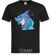 Men's T-Shirt Shark Smile black фото