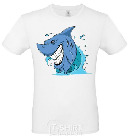 Men's T-Shirt Shark Smile White фото