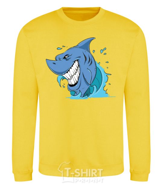 Sweatshirt Shark Smile yellow фото