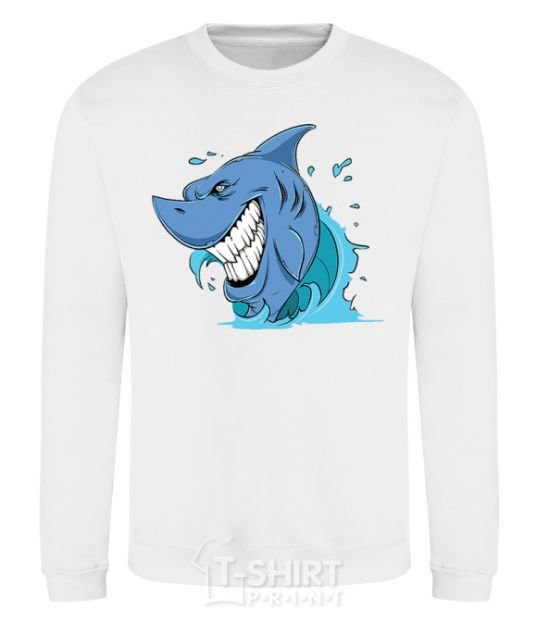 Sweatshirt Shark Smile White фото