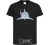 Kids T-shirt Blue-gray shark black фото