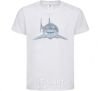 Kids T-shirt Blue-gray shark White фото