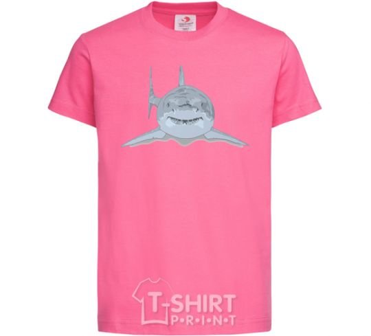 Kids T-shirt Blue-gray shark heliconia фото