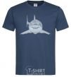 Men's T-Shirt Blue-gray shark navy-blue фото