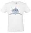 Men's T-Shirt Blue-gray shark White фото