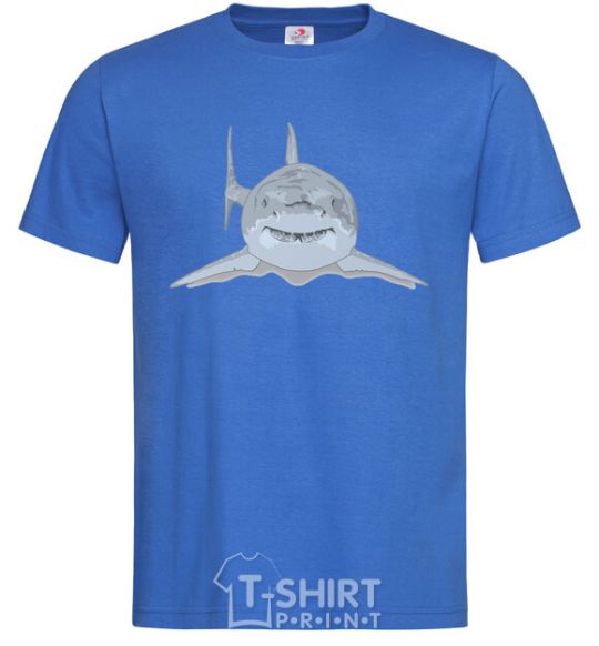 Men's T-Shirt Blue-gray shark royal-blue фото