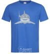 Men's T-Shirt Blue-gray shark royal-blue фото