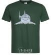 Men's T-Shirt Blue-gray shark bottle-green фото