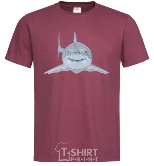 Men's T-Shirt Blue-gray shark burgundy фото