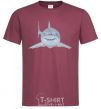 Men's T-Shirt Blue-gray shark burgundy фото