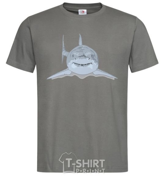 Men's T-Shirt Blue-gray shark dark-grey фото