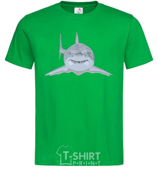 Men's T-Shirt Blue-gray shark kelly-green фото