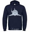 Men`s hoodie Blue-gray shark navy-blue фото