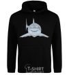 Men`s hoodie Blue-gray shark black фото