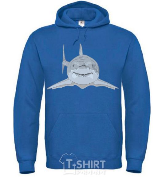Men`s hoodie Blue-gray shark royal фото