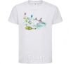 Kids T-shirt A drawing of a shark White фото