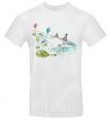 Men's T-Shirt A drawing of a shark White фото