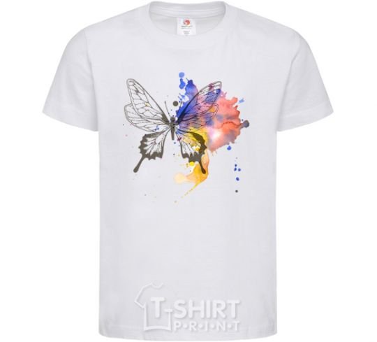 Kids T-shirt Butterfly paint White фото