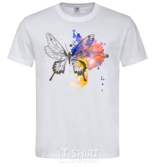 Men's T-Shirt Butterfly paint White фото