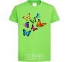 Kids T-shirt Multicolored Butterflies orchid-green фото