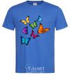 Men's T-Shirt Multicolored Butterflies royal-blue фото