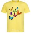 Men's T-Shirt Multicolored Butterflies cornsilk фото