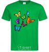 Men's T-Shirt Multicolored Butterflies kelly-green фото