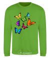 Sweatshirt Multicolored Butterflies orchid-green фото