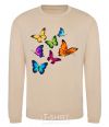 Sweatshirt Multicolored Butterflies sand фото
