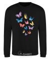 Sweatshirt Different butterflies black фото