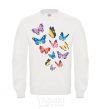 Sweatshirt Different butterflies White фото