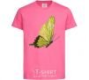 Детская футболка Зеленая бабочка Ярко-розовый фото