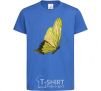 Детская футболка Зеленая бабочка Ярко-синий фото