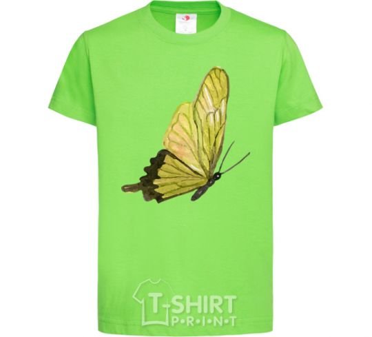 Детская футболка Зеленая бабочка Лаймовый фото