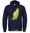 Men`s hoodie Green butterfly navy-blue фото