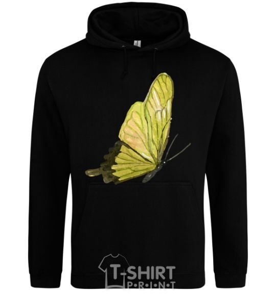 Men`s hoodie Green butterfly black фото