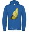 Men`s hoodie Green butterfly royal фото