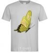 Men's T-Shirt Green butterfly grey фото