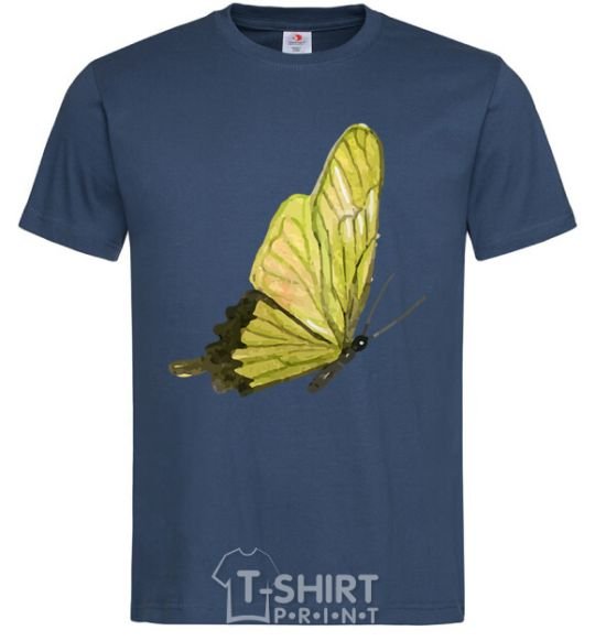 Men's T-Shirt Green butterfly navy-blue фото