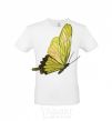 Men's T-Shirt Green butterfly White фото