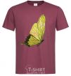 Men's T-Shirt Green butterfly burgundy фото