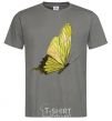 Men's T-Shirt Green butterfly dark-grey фото