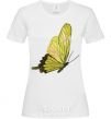Women's T-shirt Green butterfly White фото