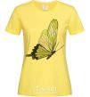 Women's T-shirt Green butterfly cornsilk фото