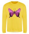 Свитшот Фиолетовая бабочка Солнечно желтый фото