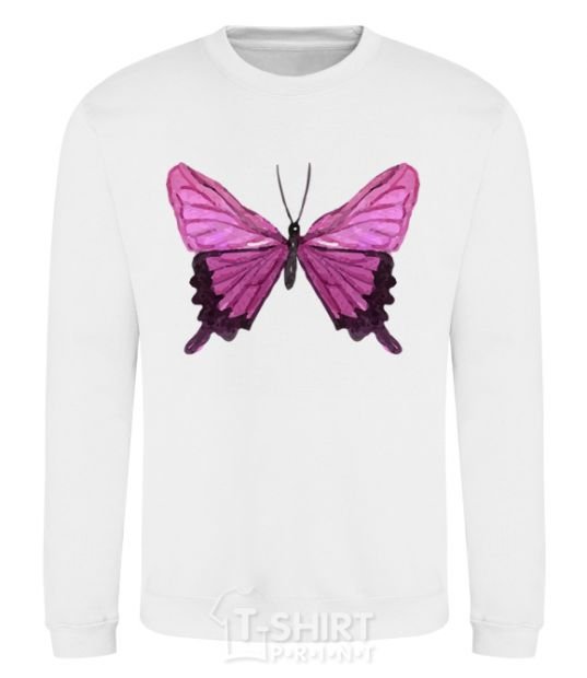 Sweatshirt Purple butterfly White фото