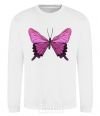 Свитшот Фиолетовая бабочка Белый фото