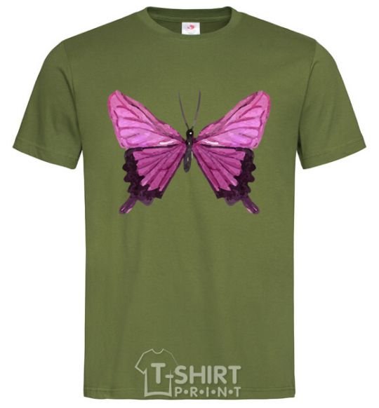 Men's T-Shirt Purple butterfly millennial-khaki фото